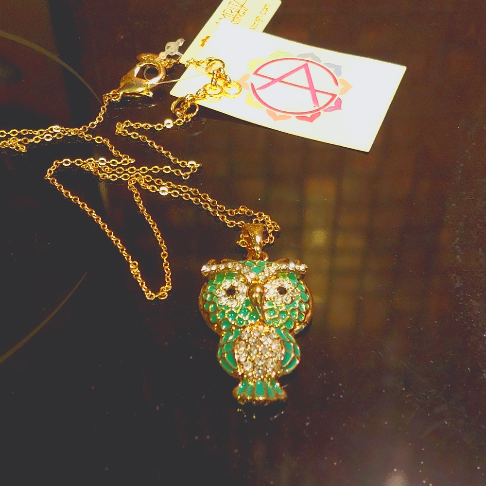 Owl necklace.
